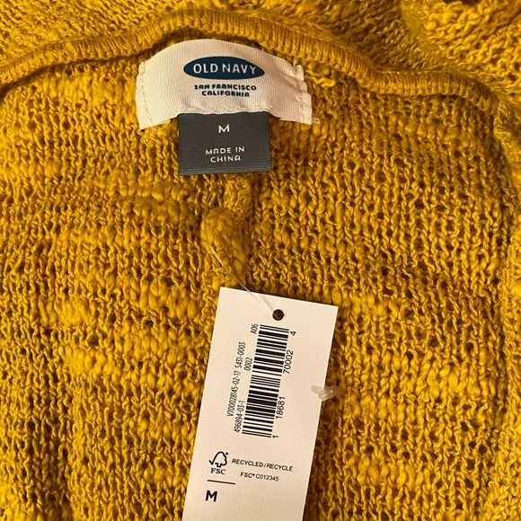 NWT Old Navy Mustard Cardigan - Picture 2 of 7
